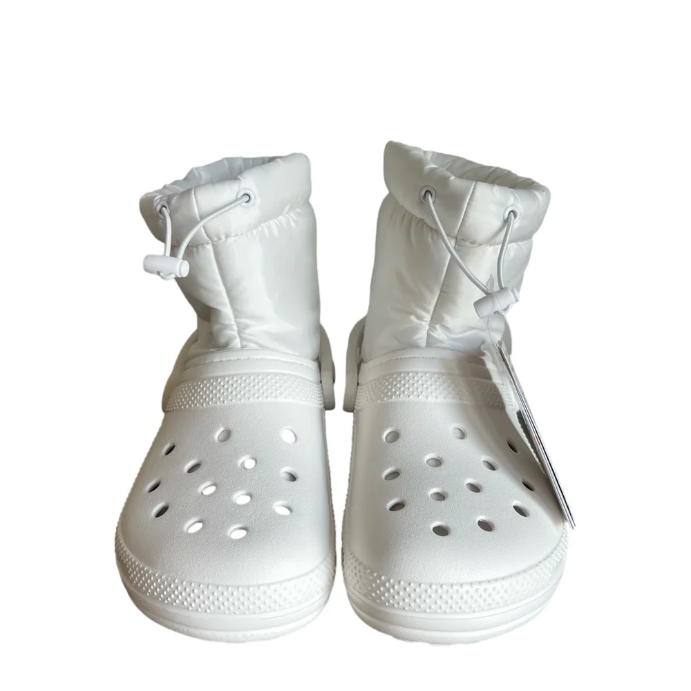 Crocs Classic Lined Neo Puff White Unisex Boot Size 7 or 5 SKU#24215